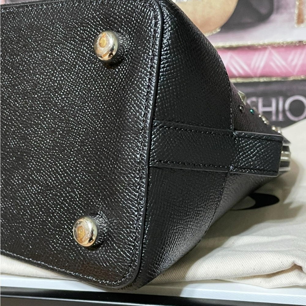 Coach Sierra Satchel Black Stardust Studs with Dust bag - Picture 6 of 9